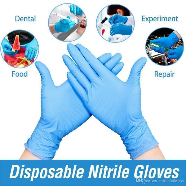 

grade 100pcs/lot disposable waterproof allergy work food safety nitrile gloves mechanic1