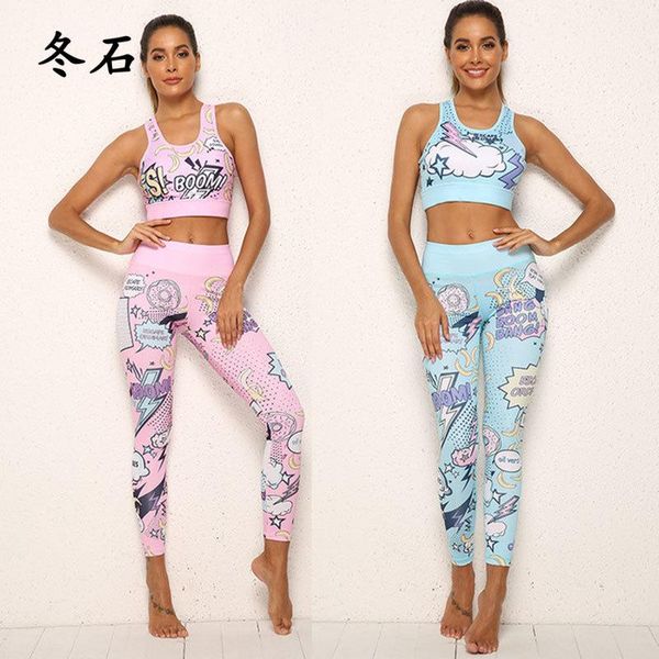 

yoga set women fitness clothing sportswear woman gym leggings padded push-up strappy sports bra 2 pcs sports suits, White;red