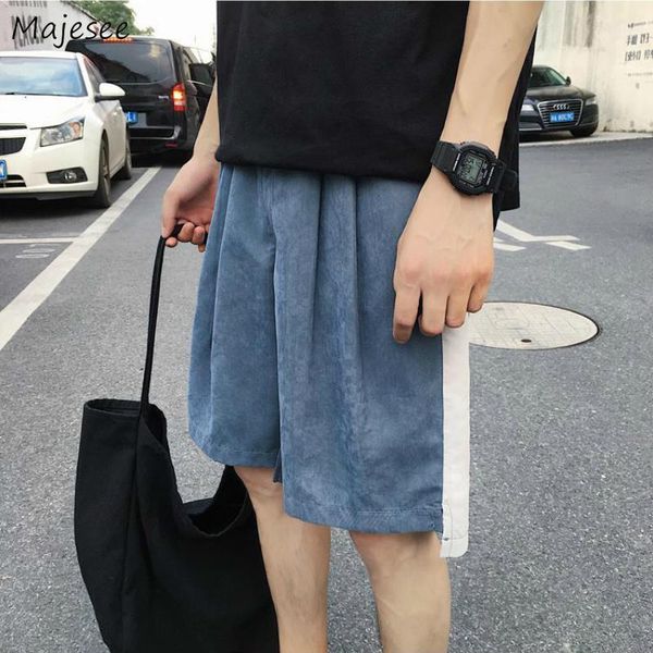 

mens casual shorts patch design drawstring korean style chic simple retro knee-length all-match panelled loose trendy new1, White;black