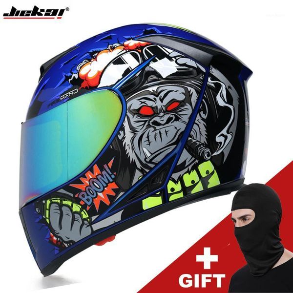

jiekai motorcycle helmet motorbike dual lens full face helmet breathable abs riding cascos moto motocross helmets1