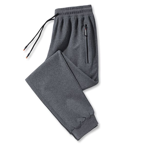 

men's sports leisure cotton trousers 2020 spring and autumn fat plus size small leg leggings, Black