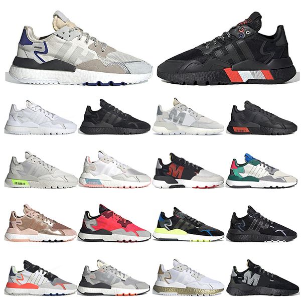 

shock red nite jogger mens running shoes reflective xeno vapour pink collegiate green core black m bred men women sports sneakers size 36-45