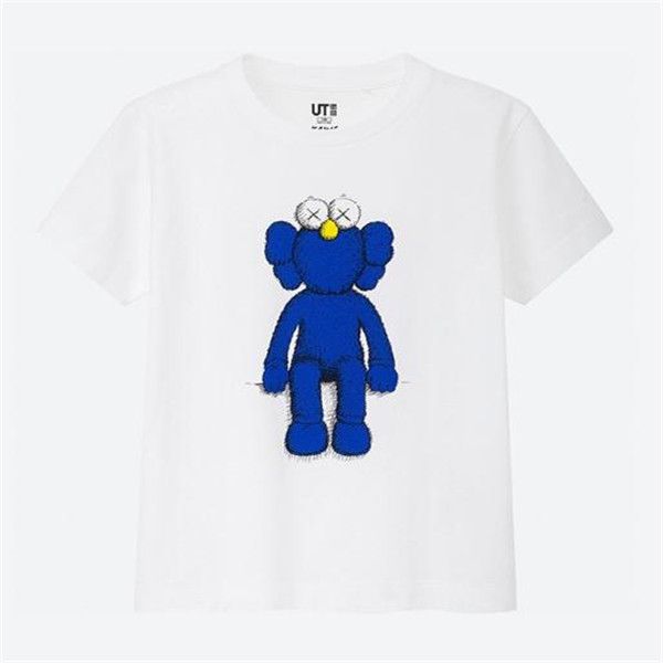 

mens polo shirt arrival men's designer t shirt tee women uniqlo x kaws x sesame street cotton t shirt casual t-shirt short sleeves, Black