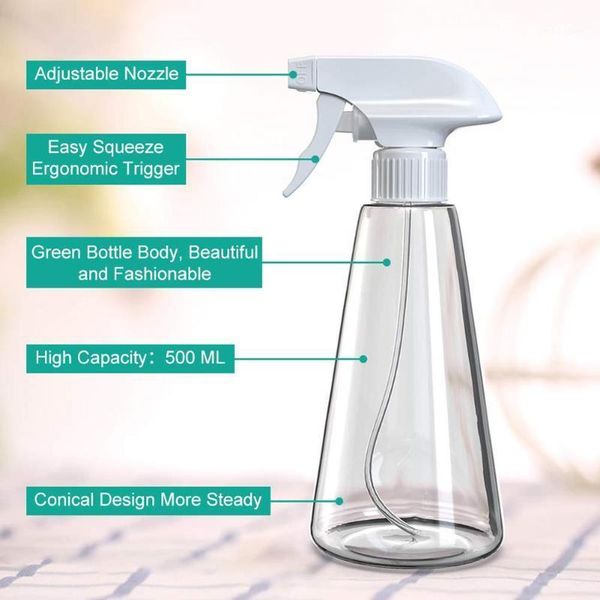 

450ml transparent empty spray bottles plastic refillable container empty cosmetic containers large bottle for household use1