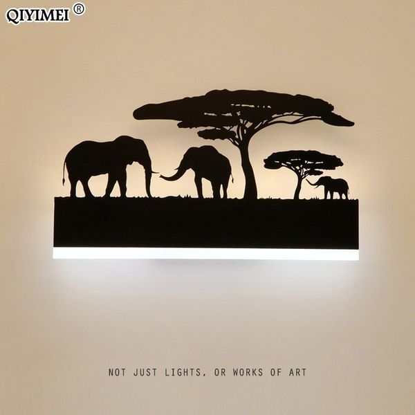 

romantic wall lamps acrylic lampshade lighting fixture upside warm down cool for living room bedside animal lights ac110-260v 1022