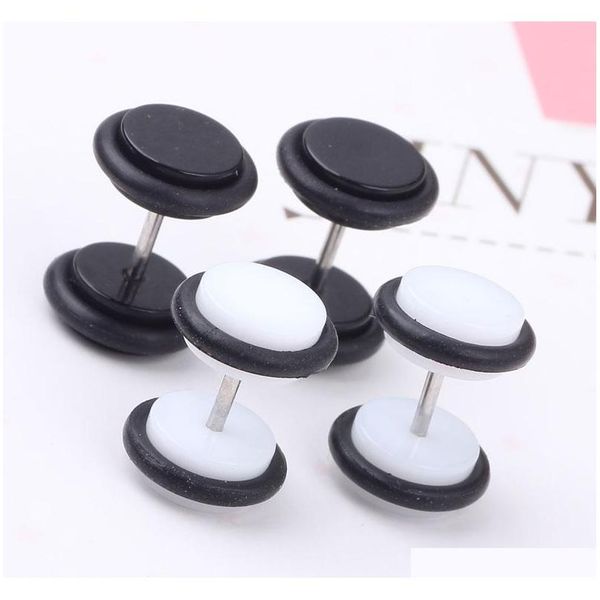 

black and white ear plugl p02 mix 2 colors 60 pcs/lot body piercing jewelry acrylic ear expander ur4ye, Silver
