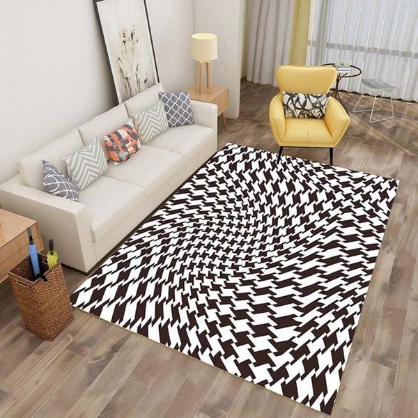 

3d parted preake rug balck белый печатная принция альфомбра комната ковер ковер пол для гостиной спальня домашний декоративный падуб