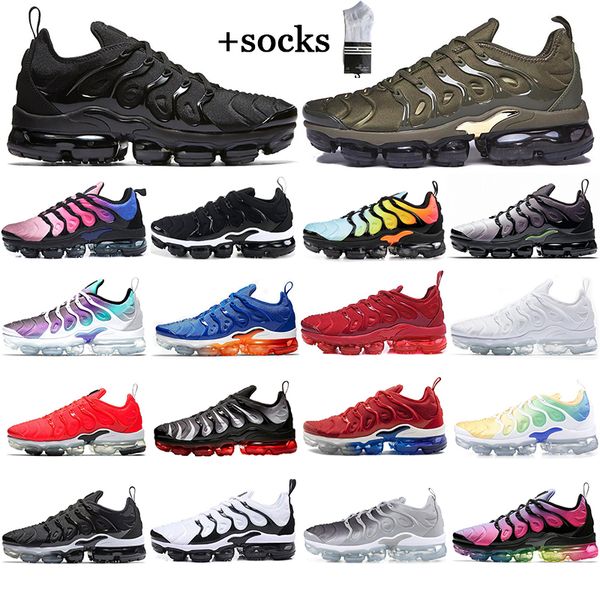 

with socks 2021 tn plus running shoes men women royal persian violet black volt rainbow bleached mens trainers sports sneakers 36-45