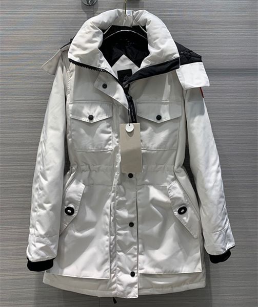 

european and american women's wear 2020 winter new style long - sleeved lapel hood hood single-breasted fashion warm down jacket, Black
