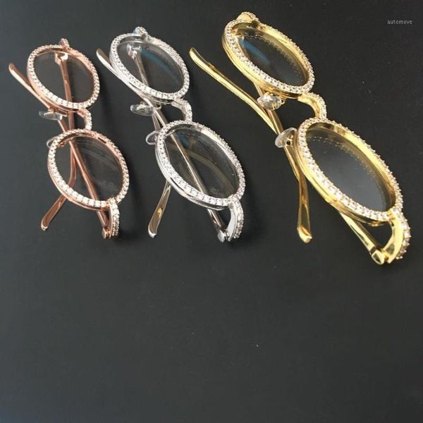 

iced out gold plating glasses1, Silver