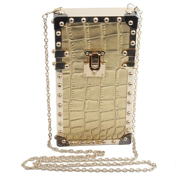 

european american evening bag ladies geometric pattern clutch bag rectangle handbag pu leather shoulder crossbody purses