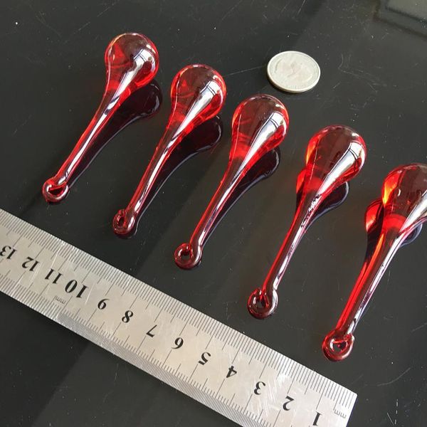 

5 of 80mm transparent red glass glass art prism drop spider pendant crystal pendant suncatcher diy h jlltxm