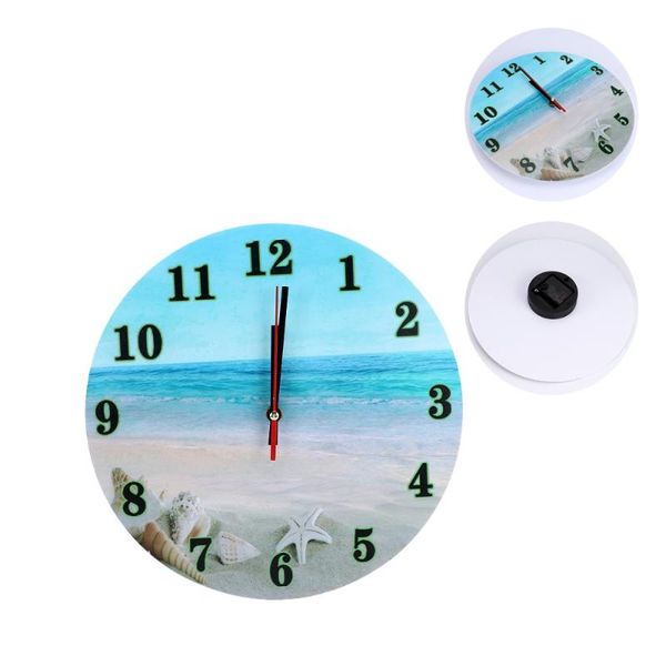 

1pc round shape borderless wall clock creative mute acrylic hanging clock