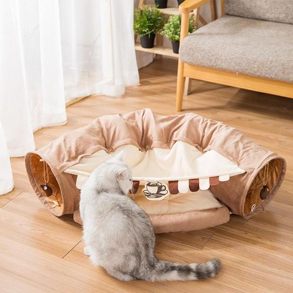 

cat toys collapsible tunnel play tube for fat cat rabbits small dogs1