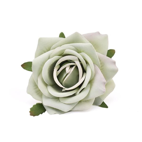 

1pcs 7cm artificial white rose silk flower heads for wedding decoration diy wreath gift box scrapbooking craft fake bbycqa