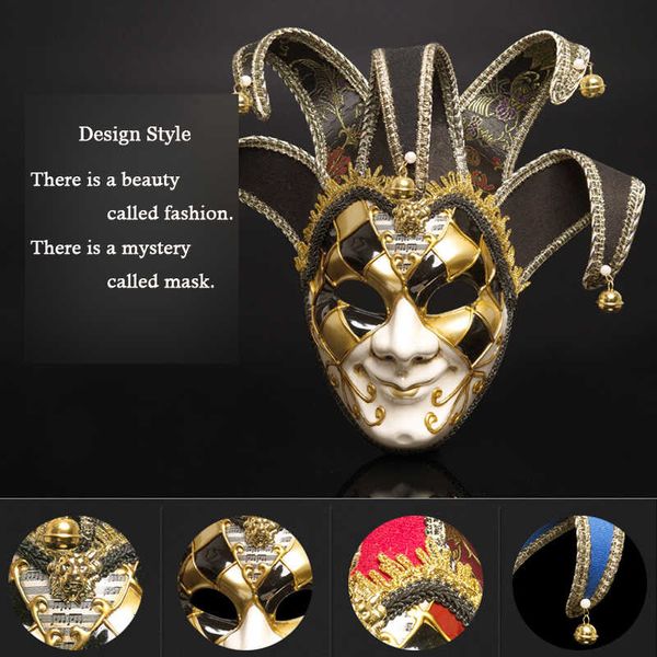 

italy venice style mask 44*17cm christmas masquerade plastic full face antique mask 3 colors for cosplay night club