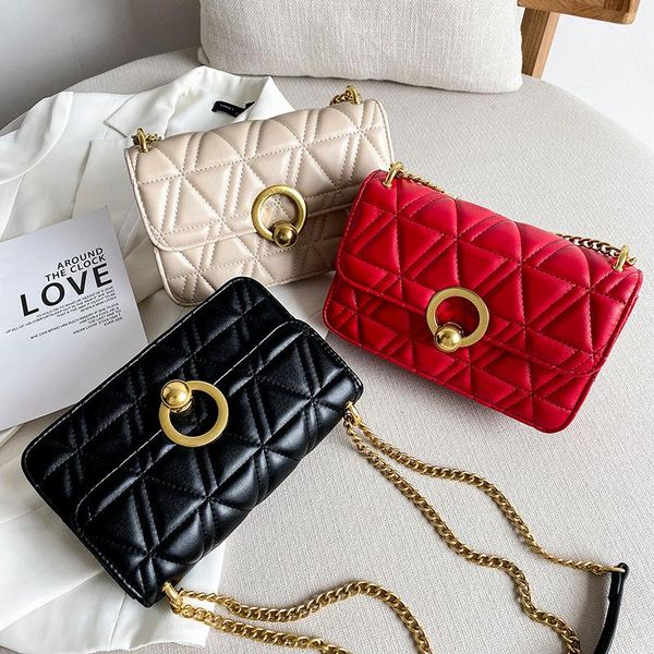 

2021 crossbody bags for women bolso chain bag purse flap handbags sac femme diamond pattern pu leather envelope bag