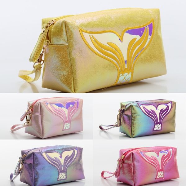 

5pudt popcorn fishtail prince will hand bag color with laser cosmetic in magic hand cosmetic bag 2wjis