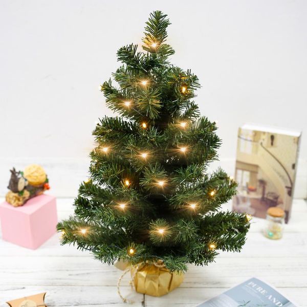 

christmas decorations tree warm light mini diy fake pine durability deskdecor house garden decoration festive gift party supplies1
