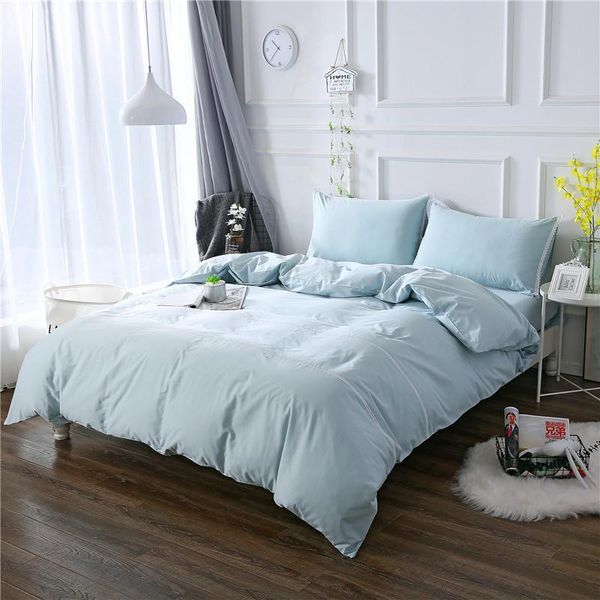 

cover for foreign trade about 100% cotton double nordic 1.8 m bed pure color bed sheet quilt cover four pieces set