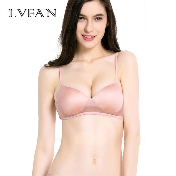 

women's silk bra daily exquisite weaving silk sports girls underwear lvfan tg-031 lj201208, Red;black