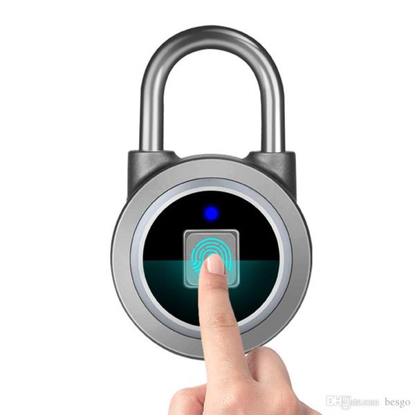 

smart electronic positionable padlock waterproof warehouse security door lock bluetooth fingerprint lock outdoor luggage padlocks dh1182 t03