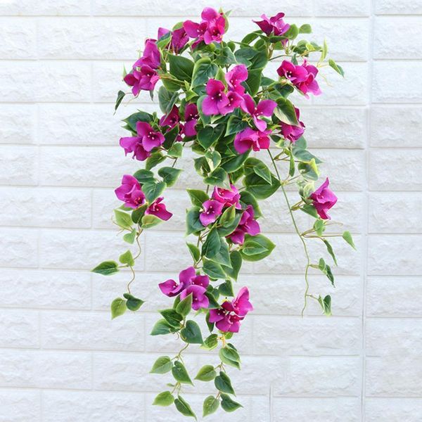 

decorative flowers & wreaths wall garland fake rose artificial vine hanging plant wedding garden modern home shop decor 1