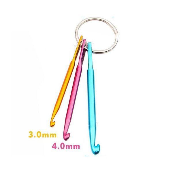 

3pcs/set m 4mm 5mm keychain hooks diy multicolour crafts knitting needles mini aluminum qylnil garden2010