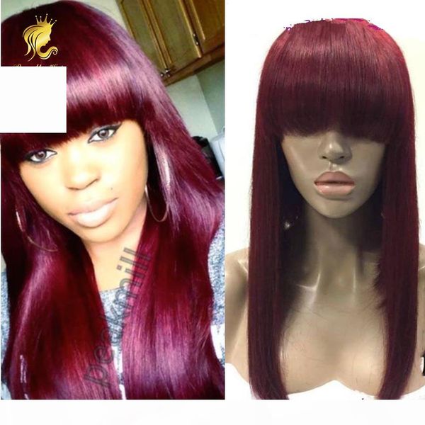 

pure 99j 13x6 lace front human hair wigs women straight burgundy lace front wig sensational lace tint wigs brazilian hair remy, Black;brown