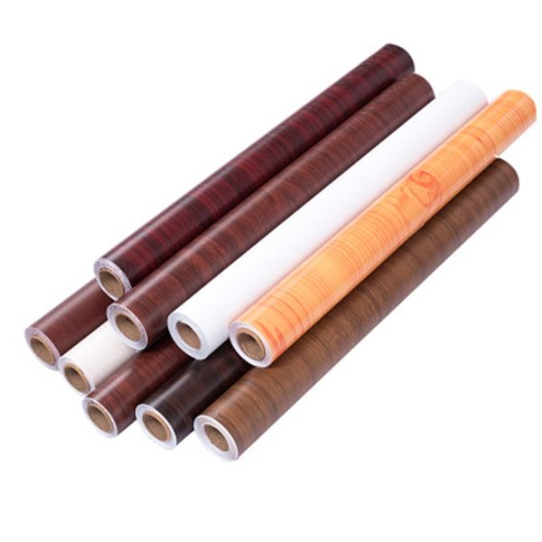 

waterproof self adhesive wallpaper moisture proof wood grain old furniture wardrobe desk bedroom floor wall sticker home decor 2 5zd bb