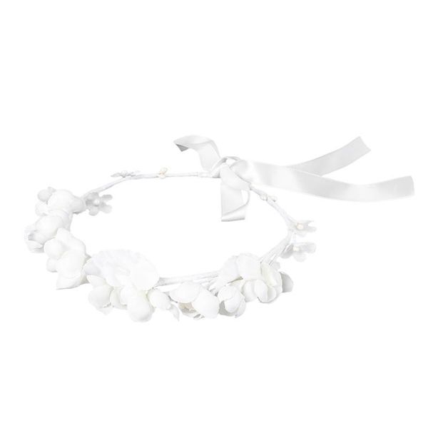 

1шт handmade bridal hairband эмуляция rose венок уникальный декоративный головной убор свадебная поставка головной убор (белый) 1шт ручного