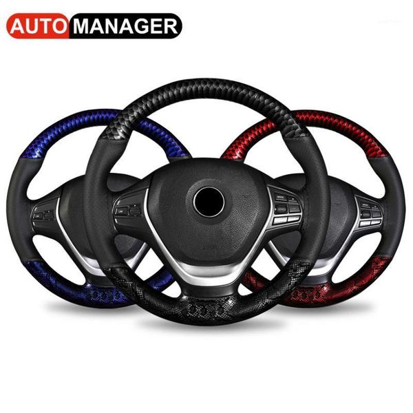 

snake pattern steering wheel cover leather braid car steering covers for automobile 38 cm 15 inch universal steering-wheel1