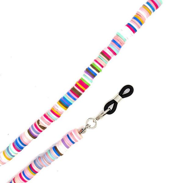 

bohemian mixed color soft pottery beads eyeglasses chain sunglasses accessories halter glasses cord mask chain lanyard jewelry h jllnes