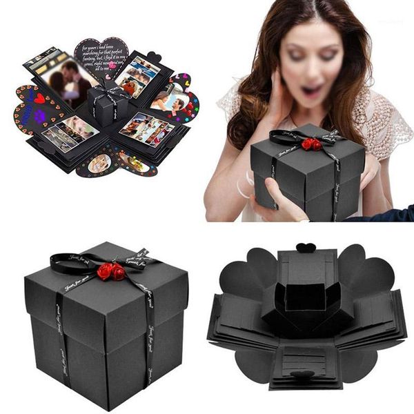 

gift wrap surprise explosion box diy handmade scrapbook po wedding for valentine's day anniversary birthday boxes1