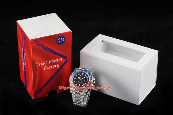 

5 style gm maker 904 steel cal.3285 movement 40mm gmt batman 116718 126715 126711 116713 ceramic automatic mens watch watches with box, Slivery;brown