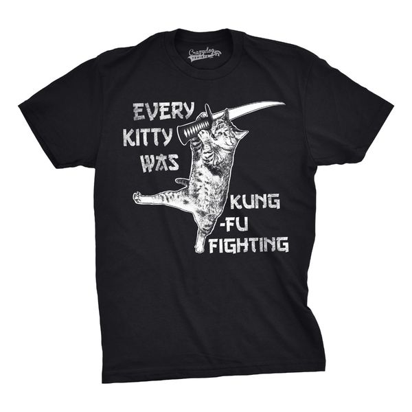 

каждый кити kung fu fighting hip смешной котенок cat меч музыка новая мода top размер бесплатная доставка хоп спорт толстовка толстовка футб