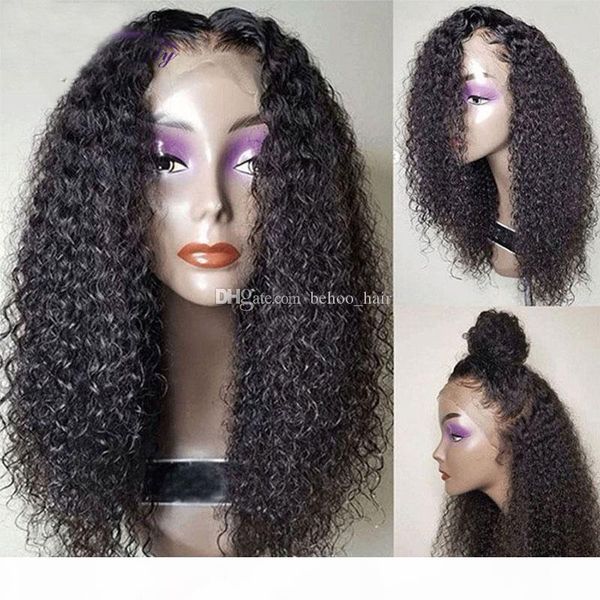 

kinky curly malaysian human hair 5*4.5'' silk base wig lace front wig curly silk glueless full lace wig with baby hair, Black;brown