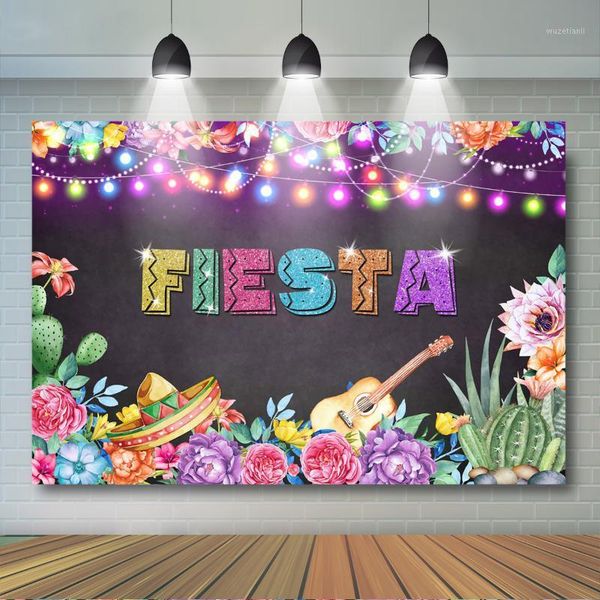 

mexican fiesta backdrop fiesta birthday party decoration floral mexico taco bout party banner summer pool beach supplies1