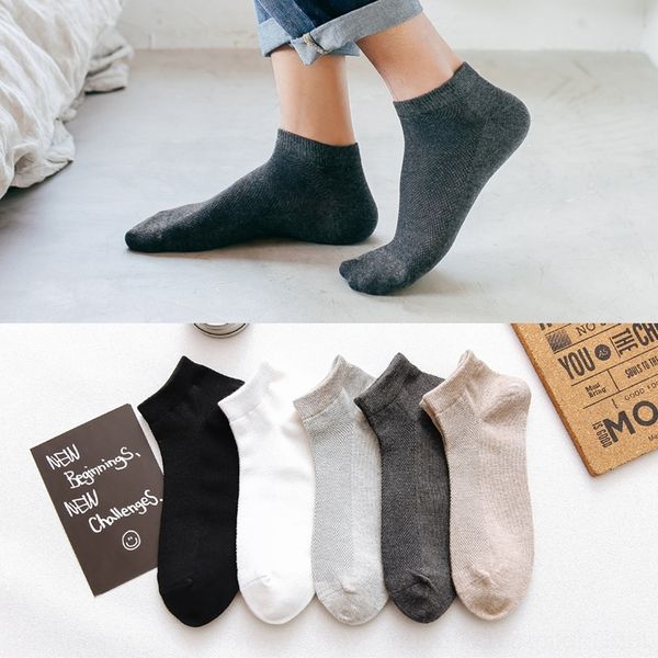 

lufgw new spring summer 2019 boat men's boat thin mesh socks cotton breathable wnmda low shallow mouth socks men's, Black