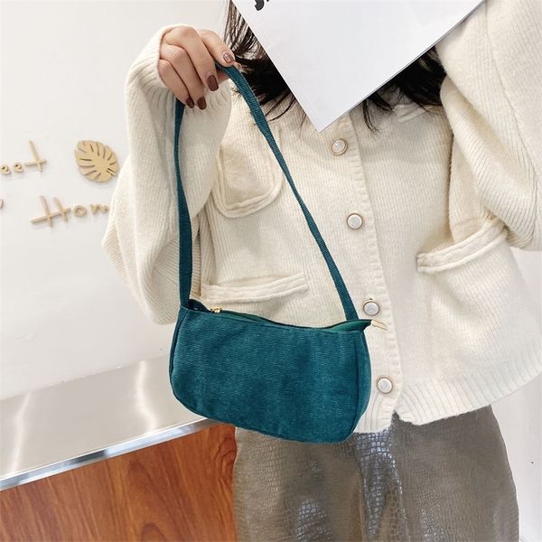 

corduroy shoulder messenger bag fashion simple fashion crossbody bags women handbags totes underarm clutch bag