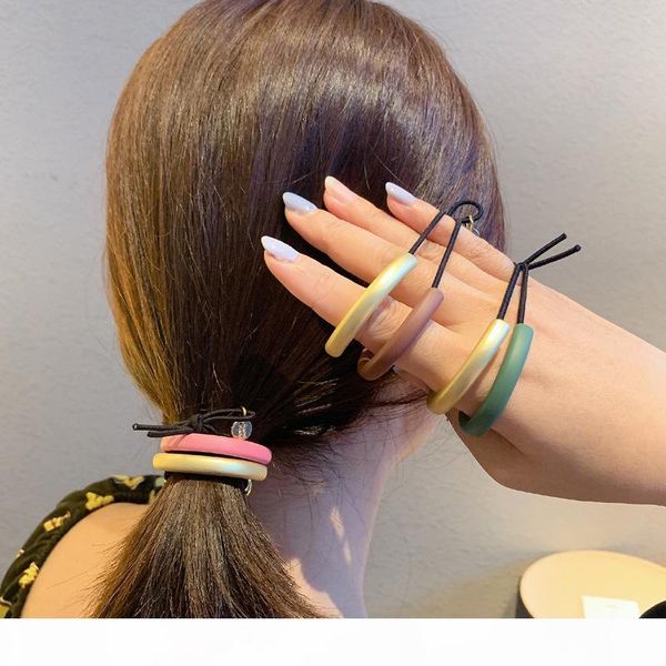 

morandi japanese-style-style rubber band headband women's simple elegant online celebrity girl's ins french elegant tie head hai, Brown
