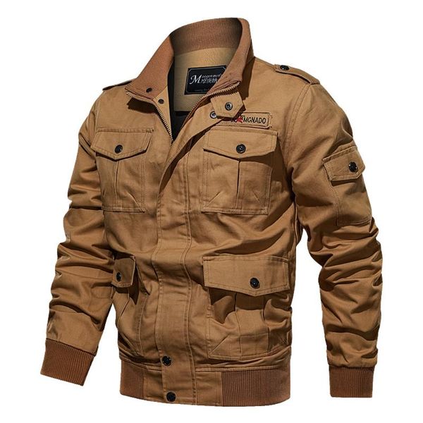 

men's jackets vogue pocket jacket autumn winter solid multi-pocket tactical breathable man clothes, Black;brown