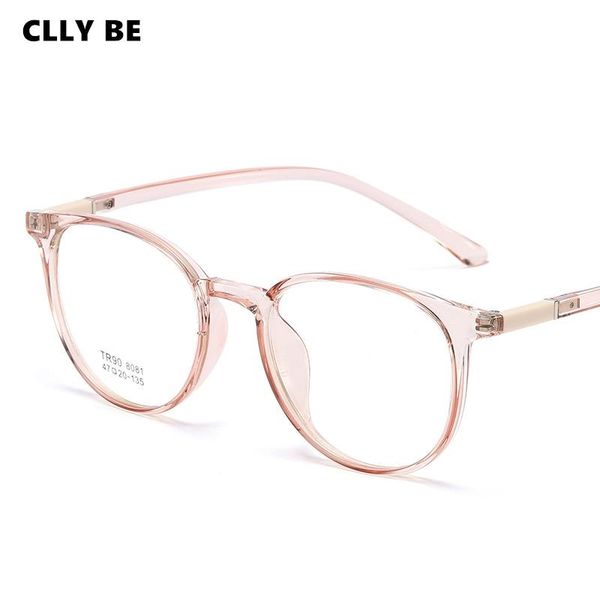 

fashion sunglasses frames vintage transparent glasses frame women men tr90 ultra-light eyeglasses clear lens myopia eye optical spectacles, Black