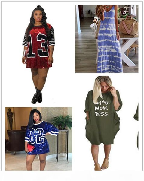 

autumn womens designer tshirt dress sequins decoration letter printed mini dress plus size ladies clothing dropshipping fashion summer, Black;gray
