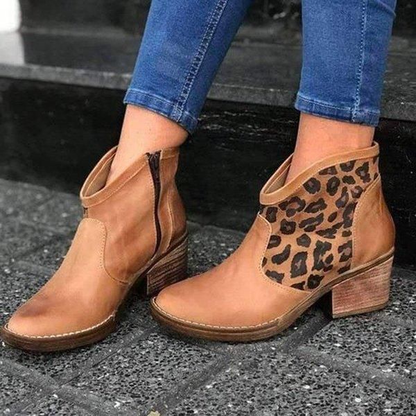 

women ankle boots gladiator mid heels shoe plus size autumn warm vintage pu matin shoes short booties shoe botas mujer d2203, Black