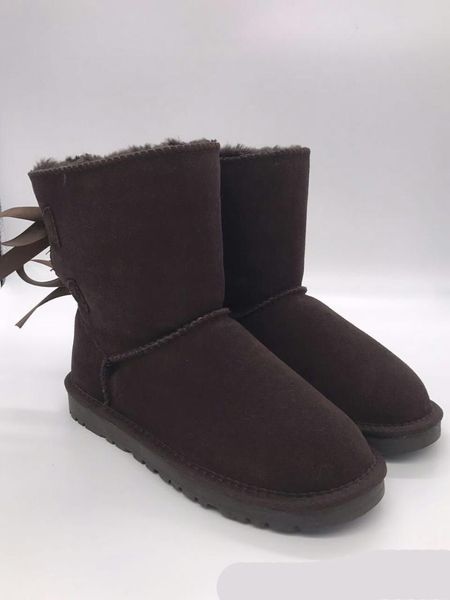 

женщины winter boots лучшие качества real воловьей кожи женщин снега сапоги меха теплая шерсть зимой снег austriali, Black