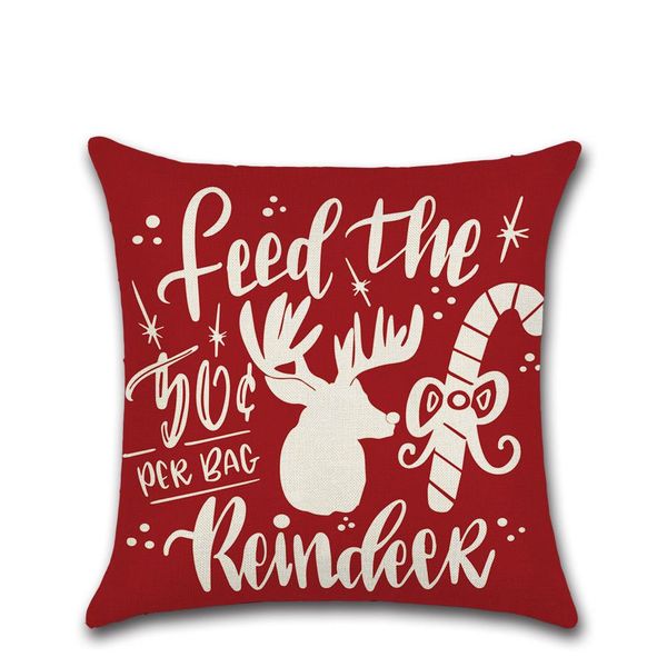 

merry christmas tree reindeer print linen pillow case sofa cushion cover home decoration kussenhoes housse de coussin cojines swy yxlpby