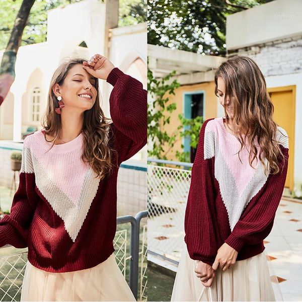 

round collar knitted sweater european and american long sleeve hollow sweater "women 's wear in autumn1, White;black