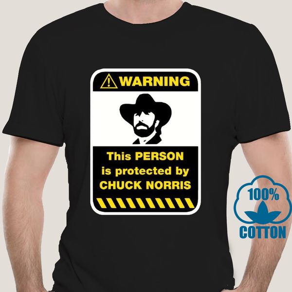 

1604d men t shirt warning sign shirt protected by chuck norris black tshirts women t-shirt sport hooded sweatshirt hoodie