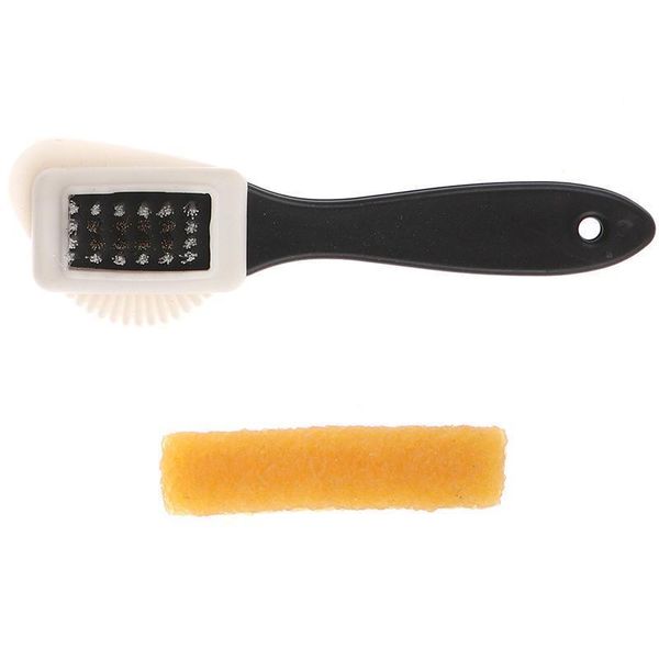 

2pcs set useful suede shoe brush 3 side cleaning brush and rubber eraser set black s shaped shoes cleaner for boot shoe h bbytus
